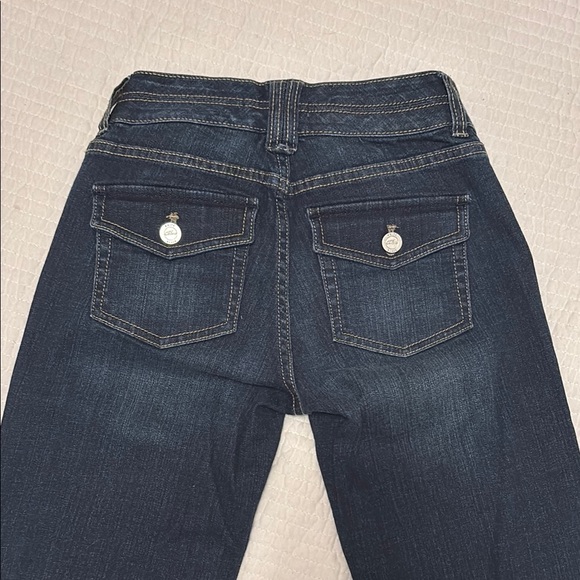 New WHBM Women's Dark Blue wide leg Jeans 00 - Picture 7 of 9